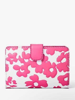 NWT Michael Kors Jet Set Medium Bifold Wallet - Dragonfruit Floral Pink